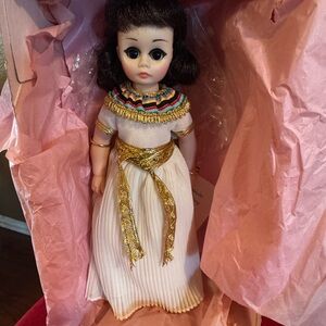 Madame Alexander Doll in White and Gold Dress